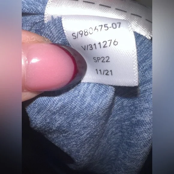 Athleta Hi-Low Short Sleeve Top Blue Heathered Size Medium - Picture 9 of 9